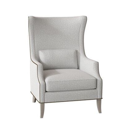 Mona 32" W Polyester Blend Down Cushion Wingback Chair - Image 0