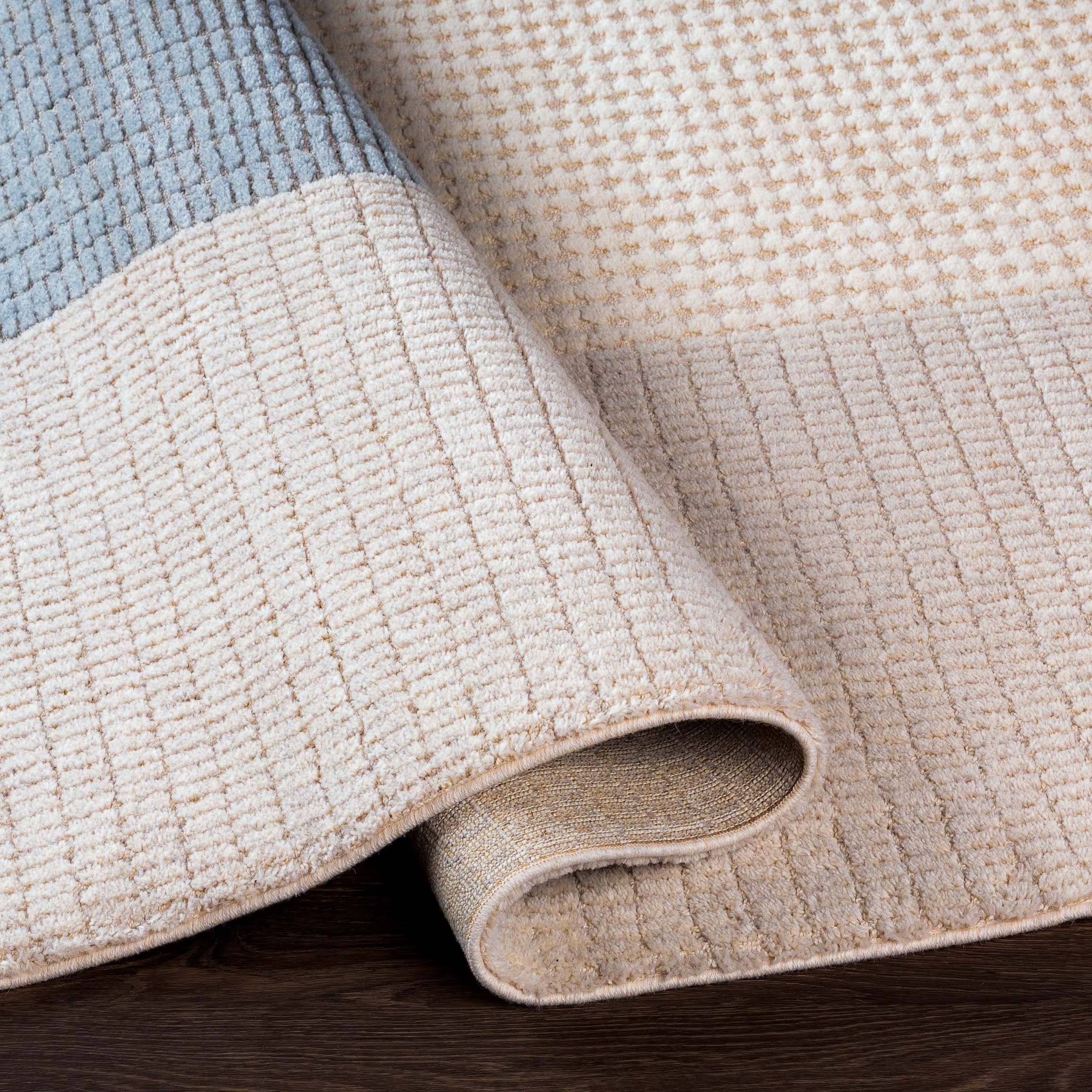 Flux Beige Indoor 2' x 2'11" Machine Woven Rug - Image 4