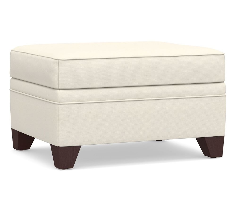 Cameron Roll Arm Upholstered Storage Ottoman, Polyester Wrapped Cushions, Textured Twill Ivory - Image 0
