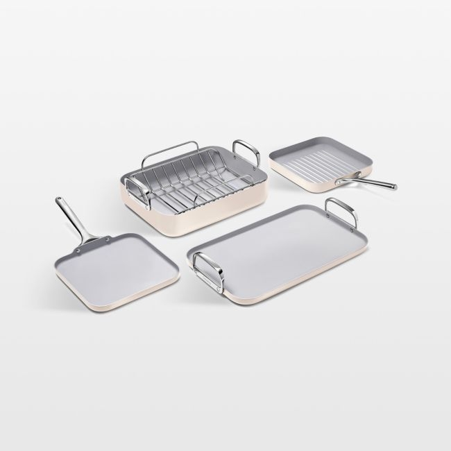 Caraway ® Cream Ceramic Non-Stick 5-Piece Cookware Set - Image 0