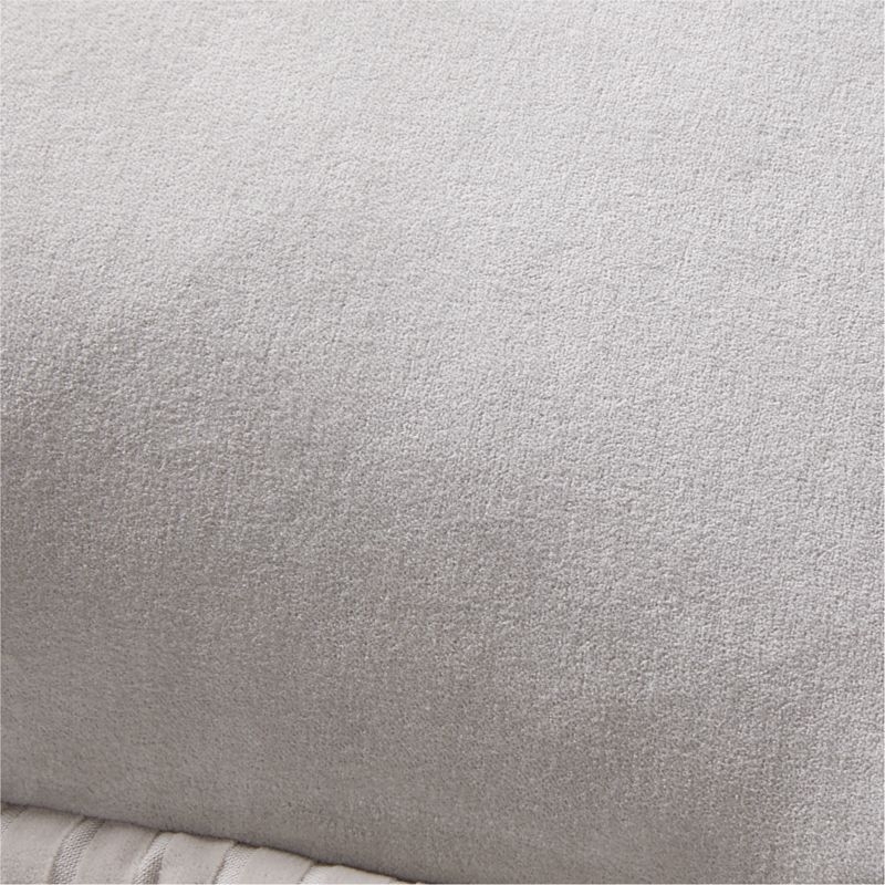 Brye Grey Velvet Throw Pillow with Feather-Down Insert 20"x20" - Image 1