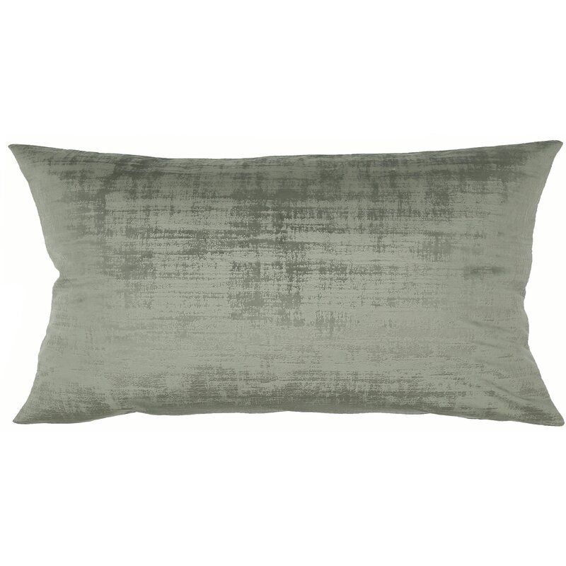 TOSS by Daniel Stuart Studio Dublin Feather Abstract Lumbar Pillow Color: Thyme, Size: 16" H x 30" W - Image 0