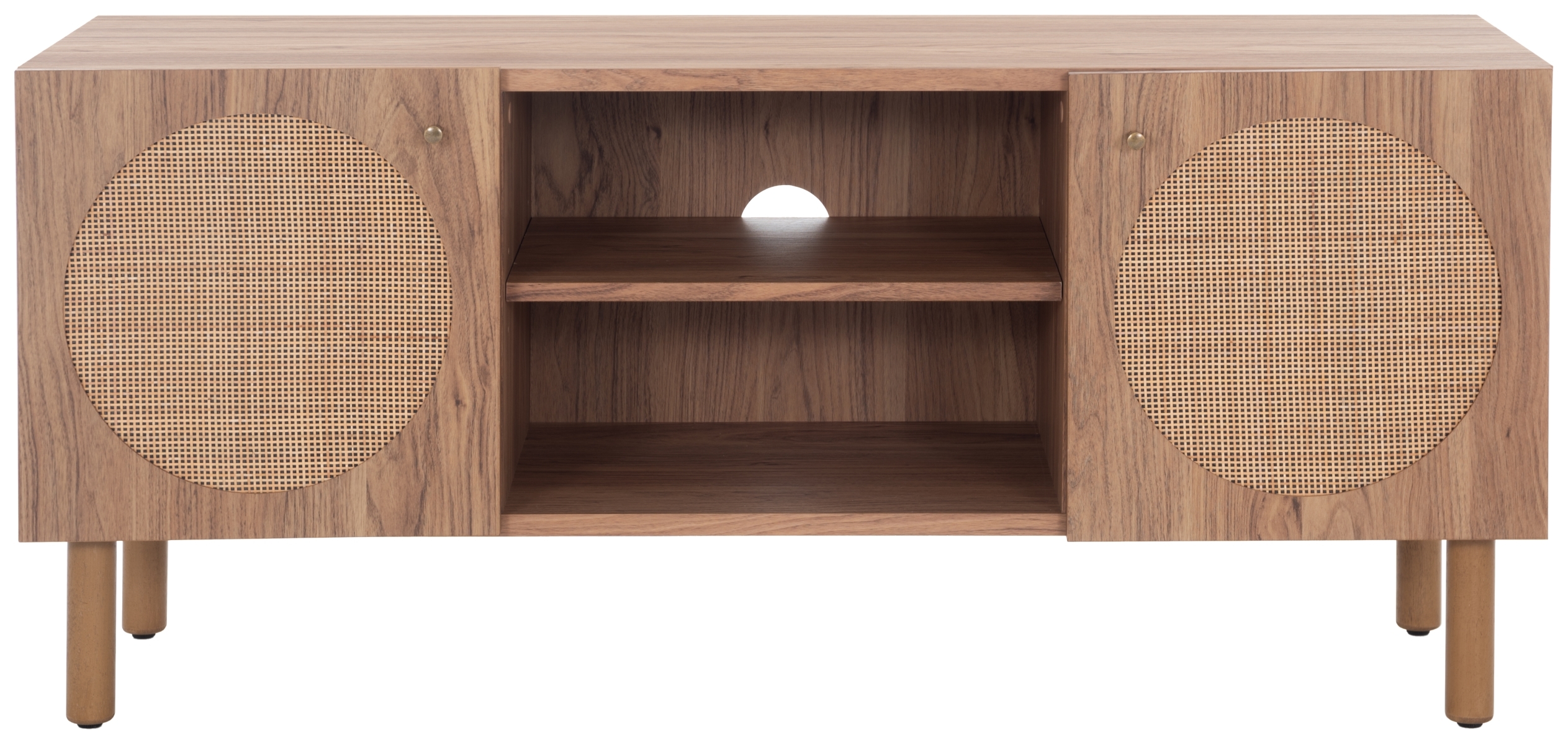 Ophelia 2 Door 2 Shelf Media Stand - Oak / Natural - Safavieh - Image 0
