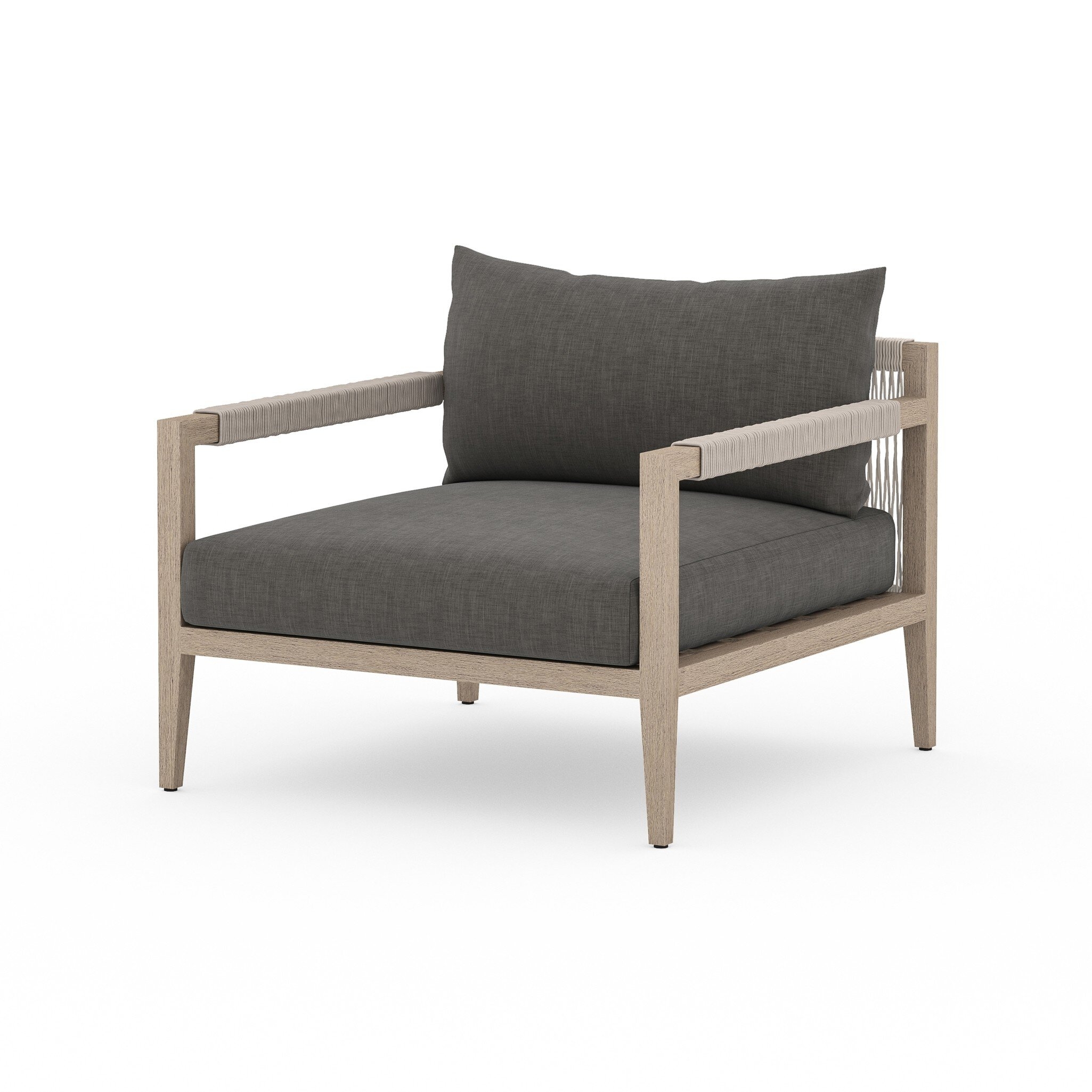 Sherwood Outdoor Chair, Washed Brown - Venao Charcoal - Image 0