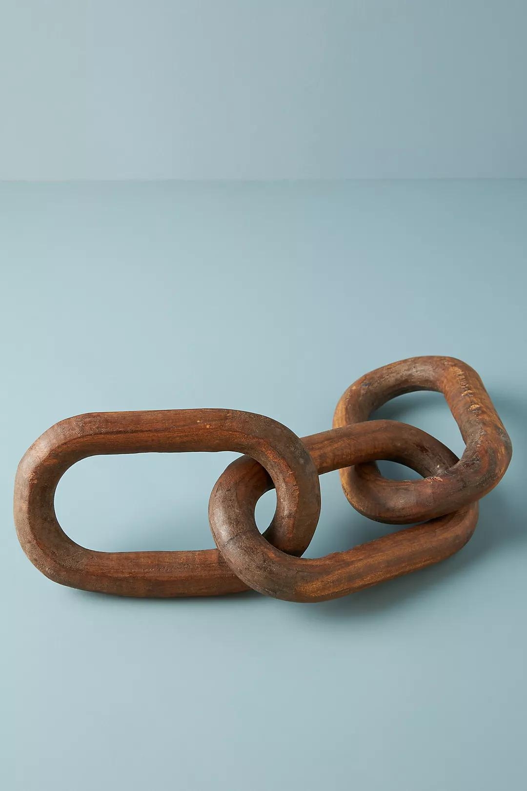 Chainlink Decorative Object, Brown - Image 1