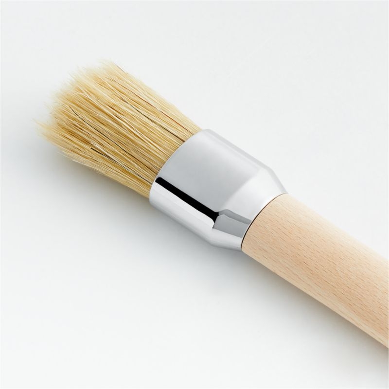 Crate & Barrel Small Pastry Brush with Beechwood Handle - Image 2
