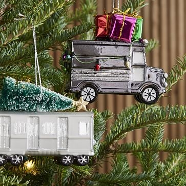 Brown UPS Truck Ornament, Glass - Image 2