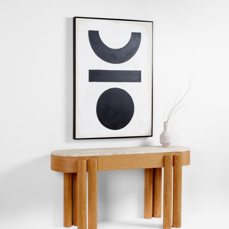 "Black and White Balance" Framed Hand-Painted Wall Art 37"x51" - NO LONGER AVAILABLE - Image 1