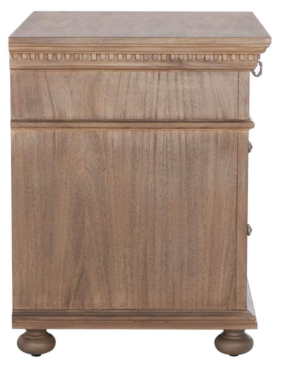 Allisyn 3 Drawer Wood Nightstand - Light Brown - Image 6