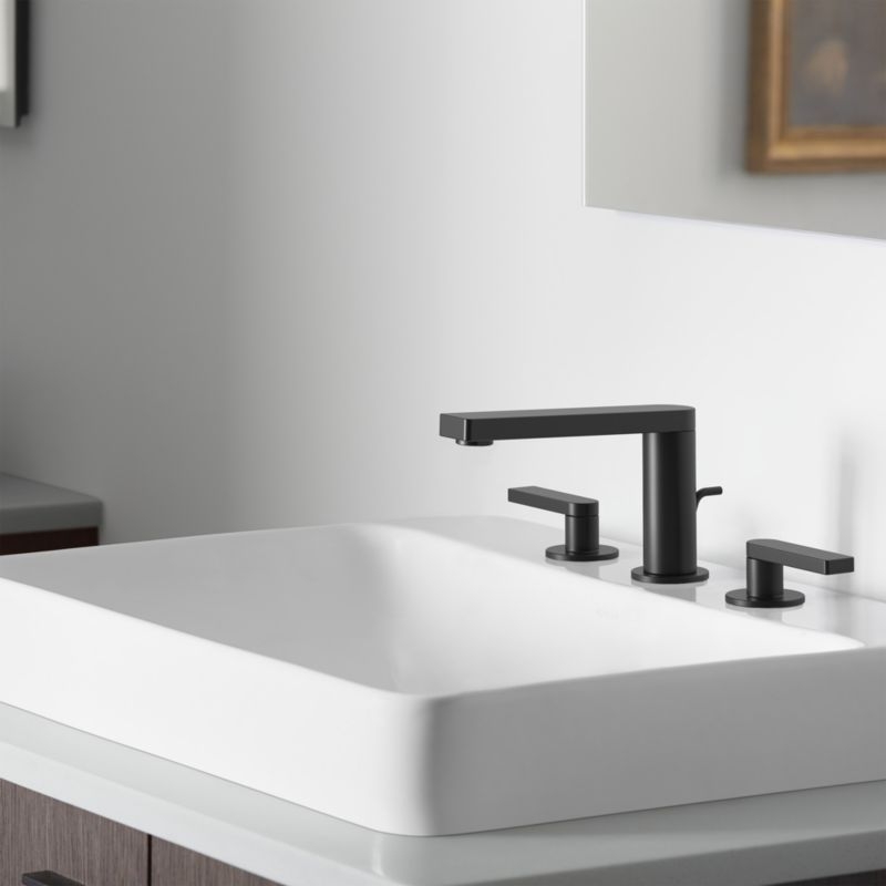 Kohler ® Composed ® Widespread Matte Black Bathroom Sink Faucet<br /> - Image 1