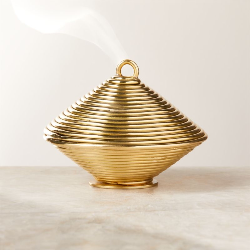 Coil Brass Incense Holder - Image 2