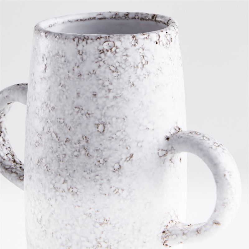 Fremont Mini White Vase with Handle - Image 1