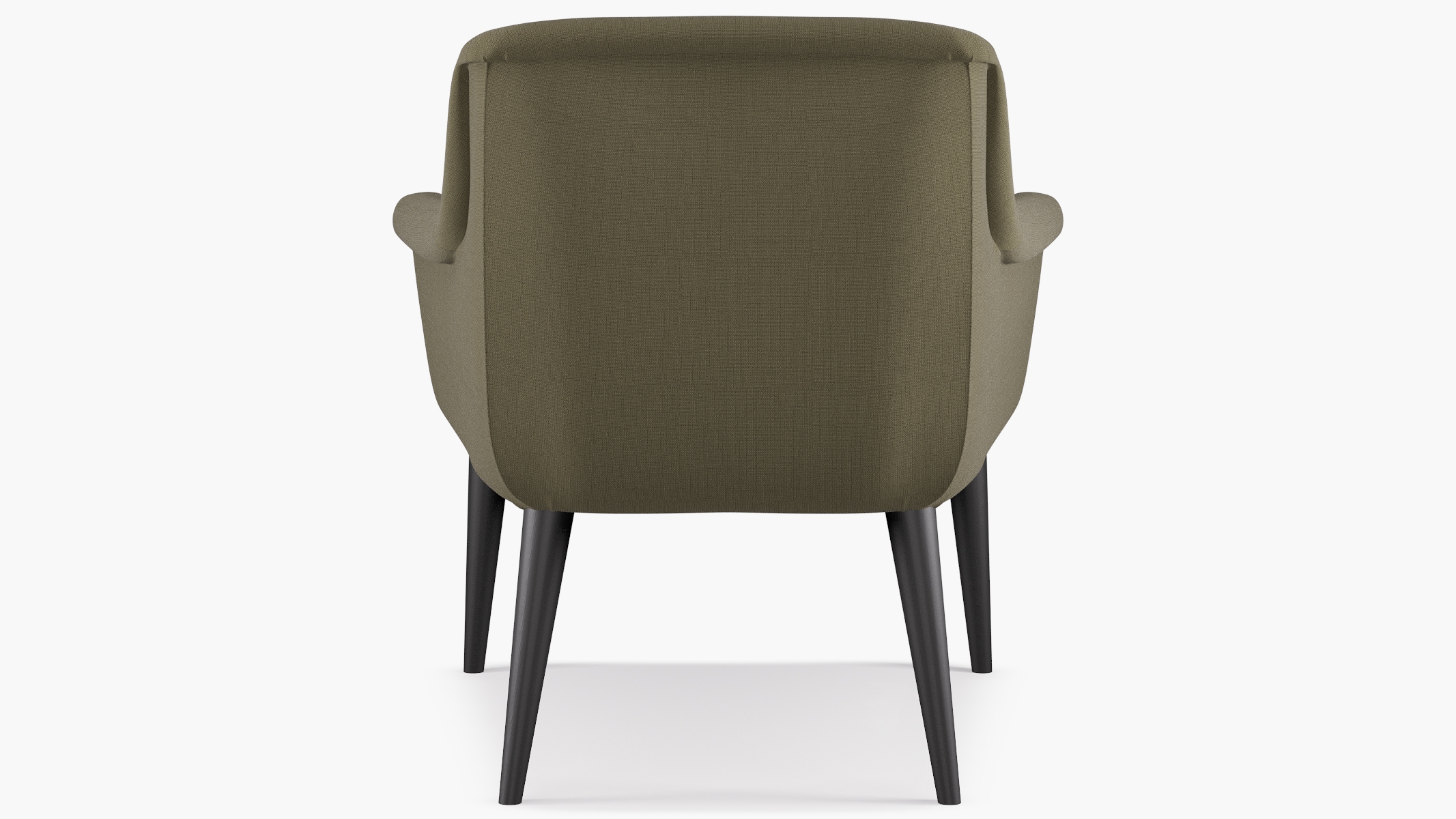 Cocktail Chair, Olive Linen, Black - Image 3