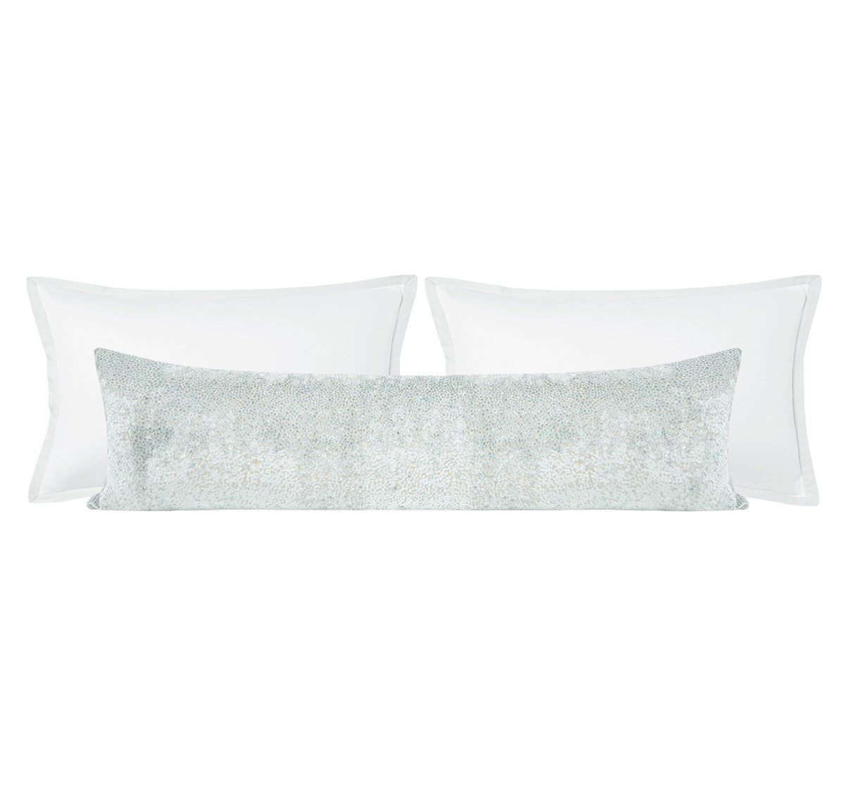 THE XL LUMBAR :: COSMO CUT VELVET // SPA BLUE - BY THE YARD - Image 0