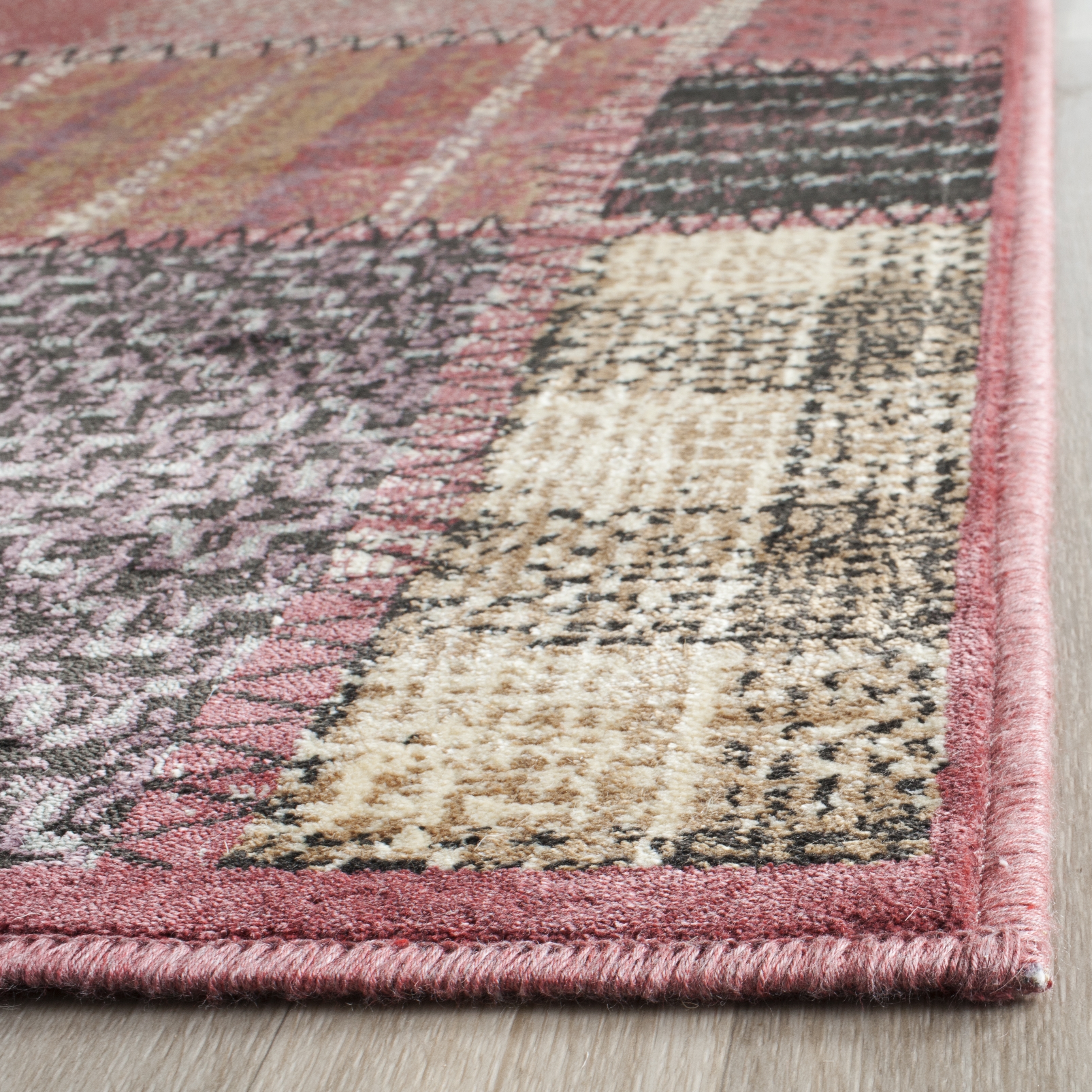 Arlo Home Woven Area Rug, VTG107-2220, Rose/Multi,  4' X 5' 7" - Image 2