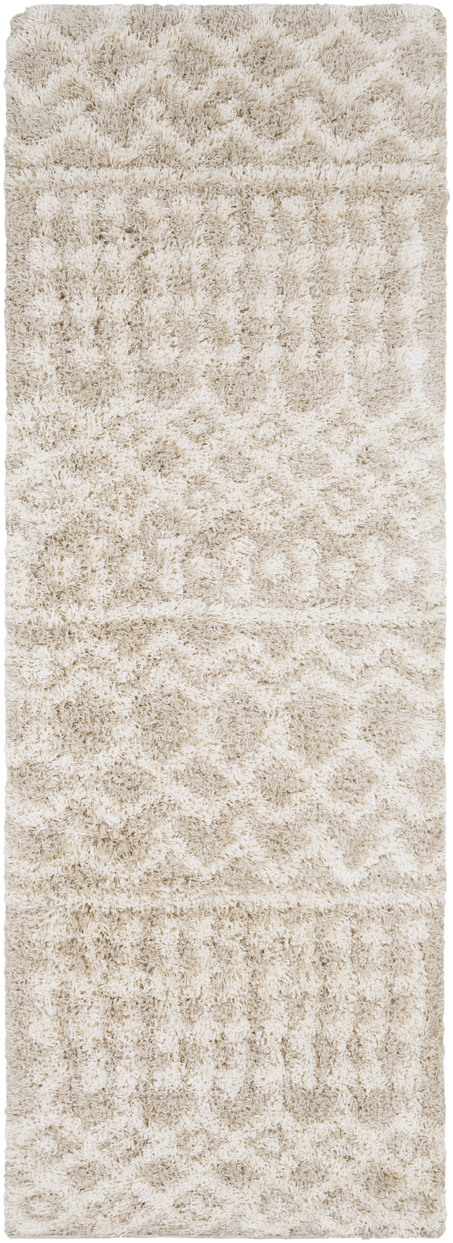 Urban Shag Beige Indoor 2'7" x 7'3" Machine Woven Rug - Image 0