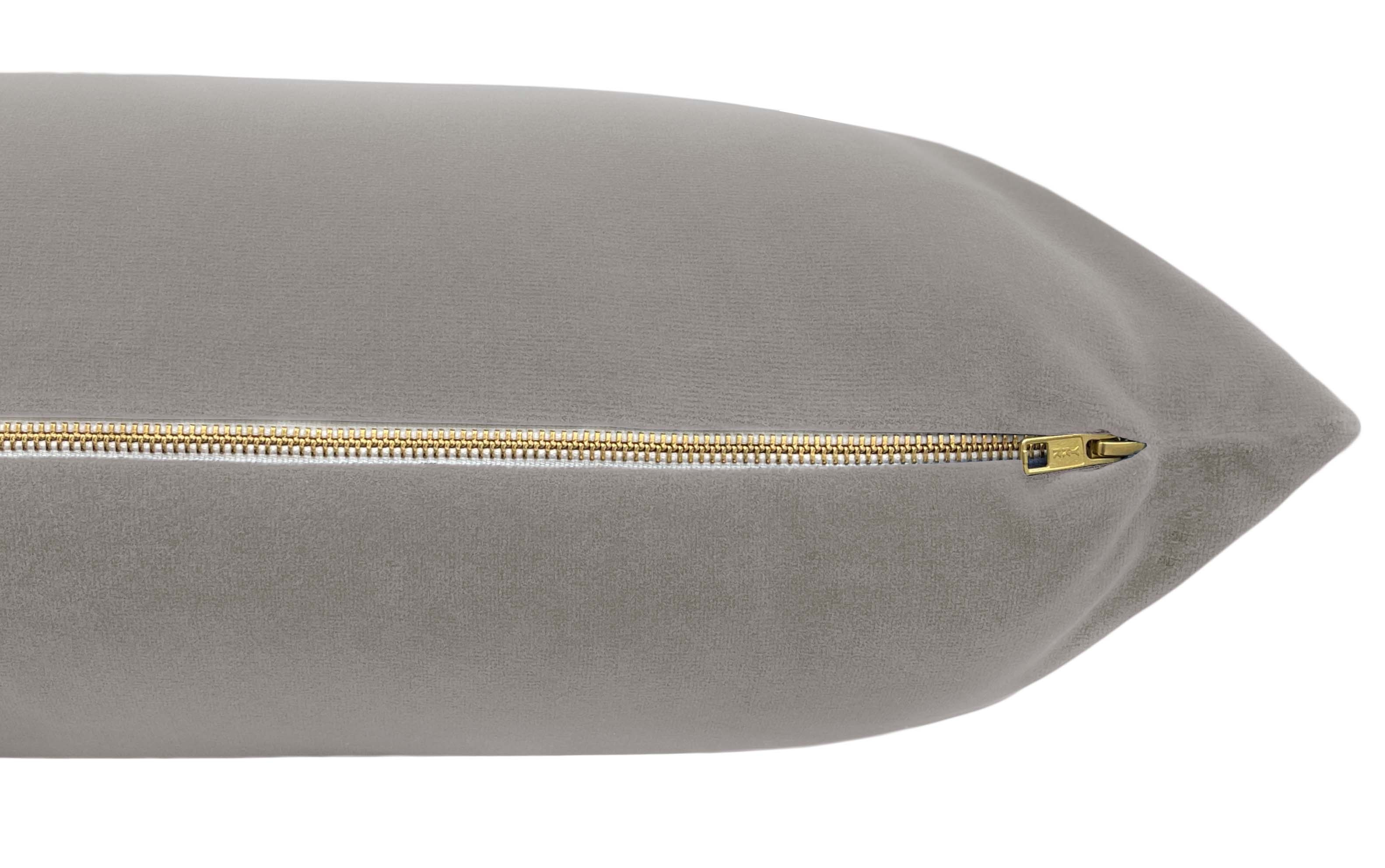 THE XL LUMBAR :: SIGNATURE VELVET // DOVE GREY - 14" X 48" - Image 1