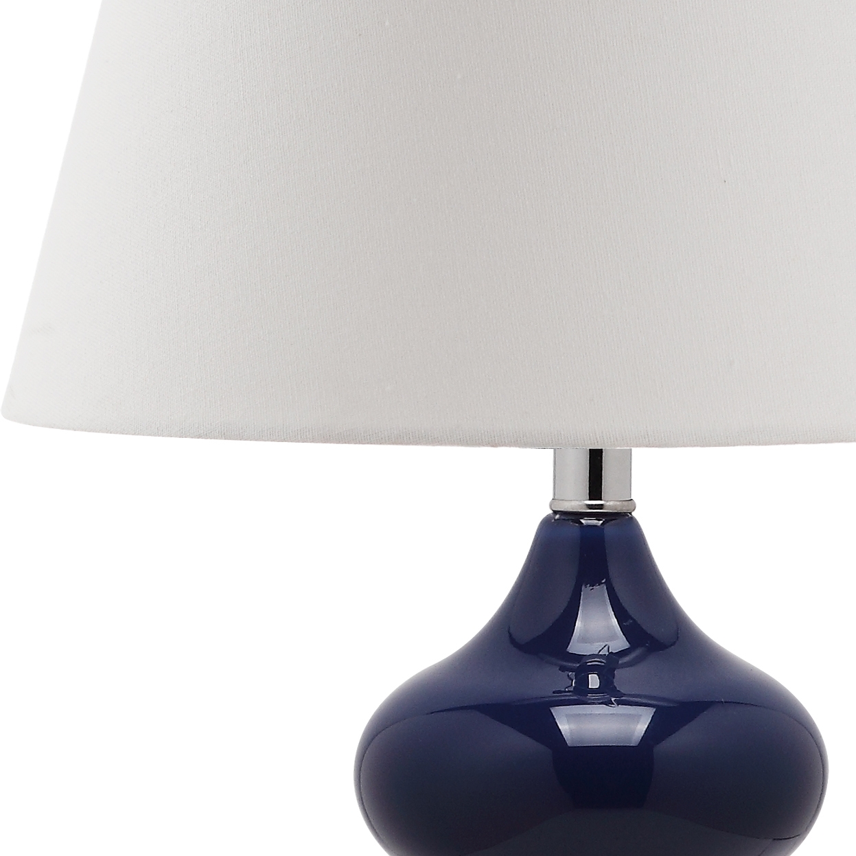 Eva 24-Inch H Double Gourd Glass Table Lamp - Navy - Arlo Home - Image 2