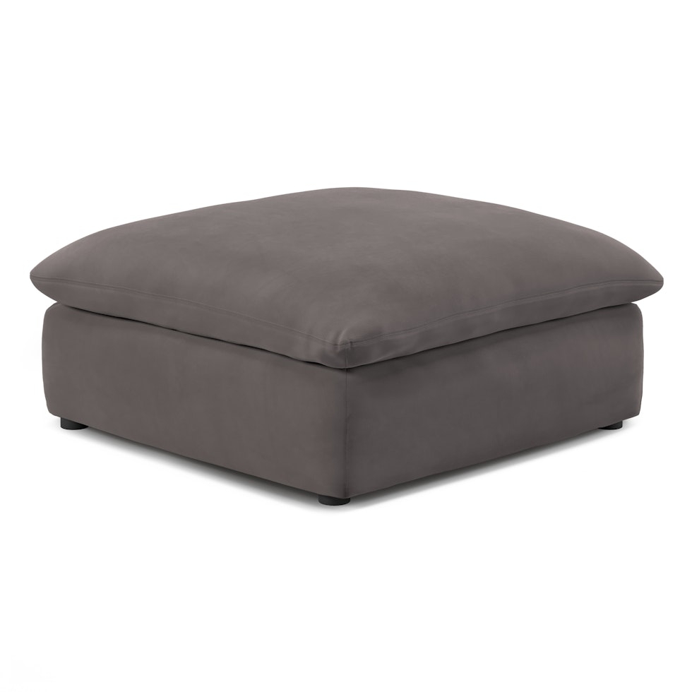 Leigh 41" Velvet Ottoman - Hale Warm Gray - Image 0