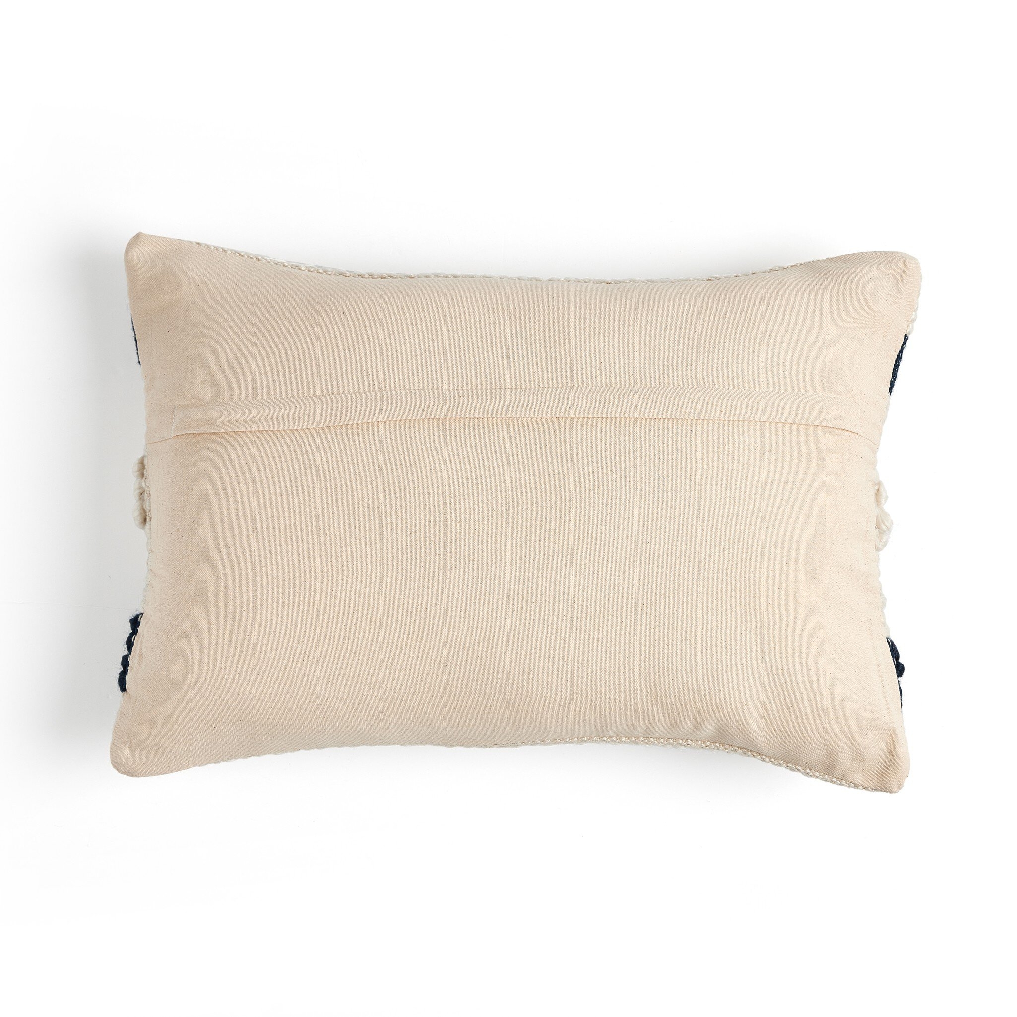 Textured Stripe Pillow - Navy, Natural - Image 1