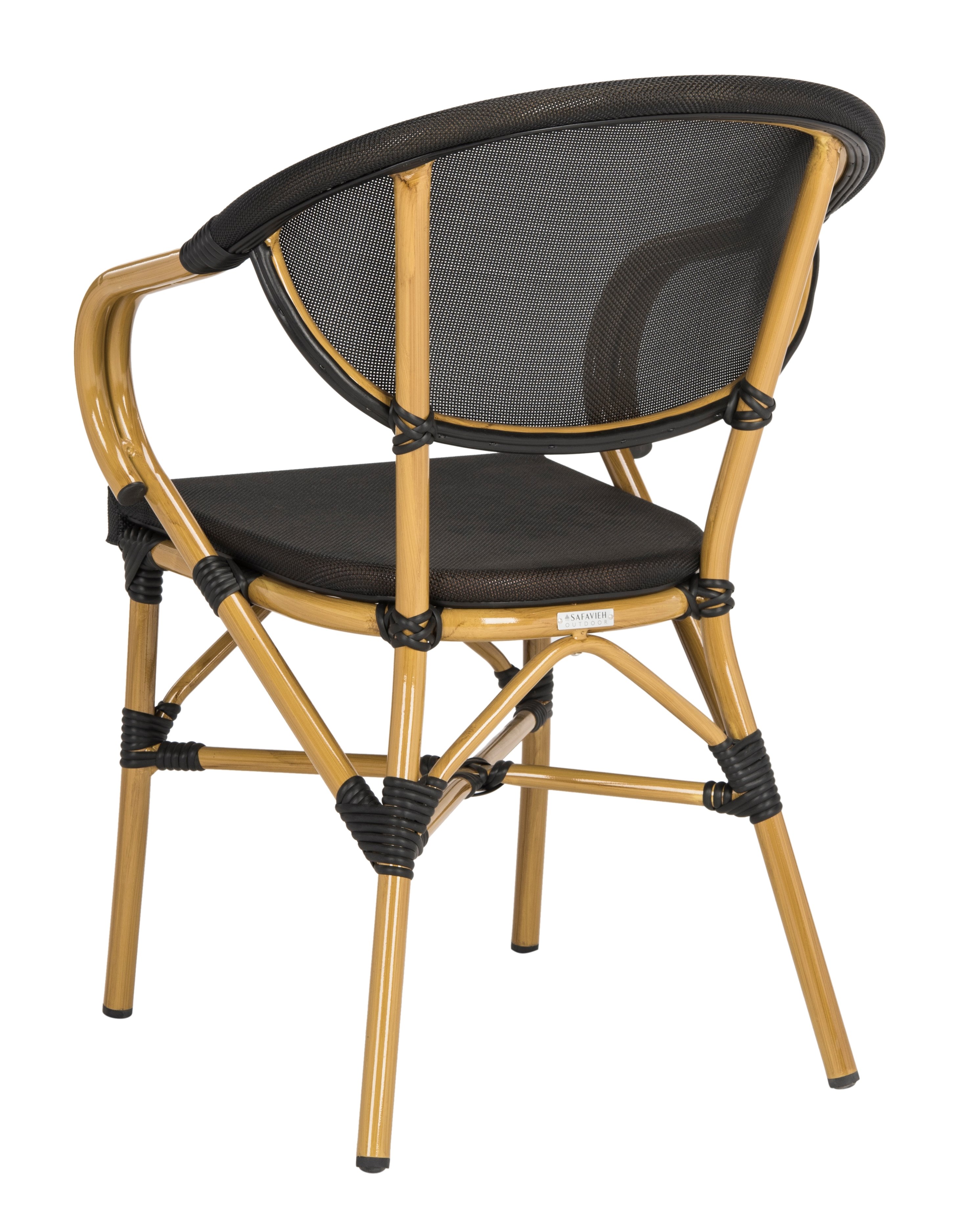 Burke Stacking Arm Chair - Black - Arlo Home - Image 5
