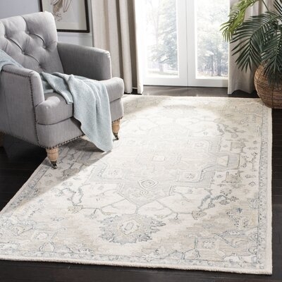 Barden Oriental Handmade Flatweave Wool Ivory/Beige Area Rug - Image 1