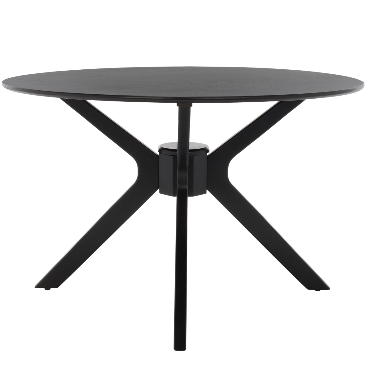 Nicolai Round Dining Table - Matte Black - Safavieh - Image 6