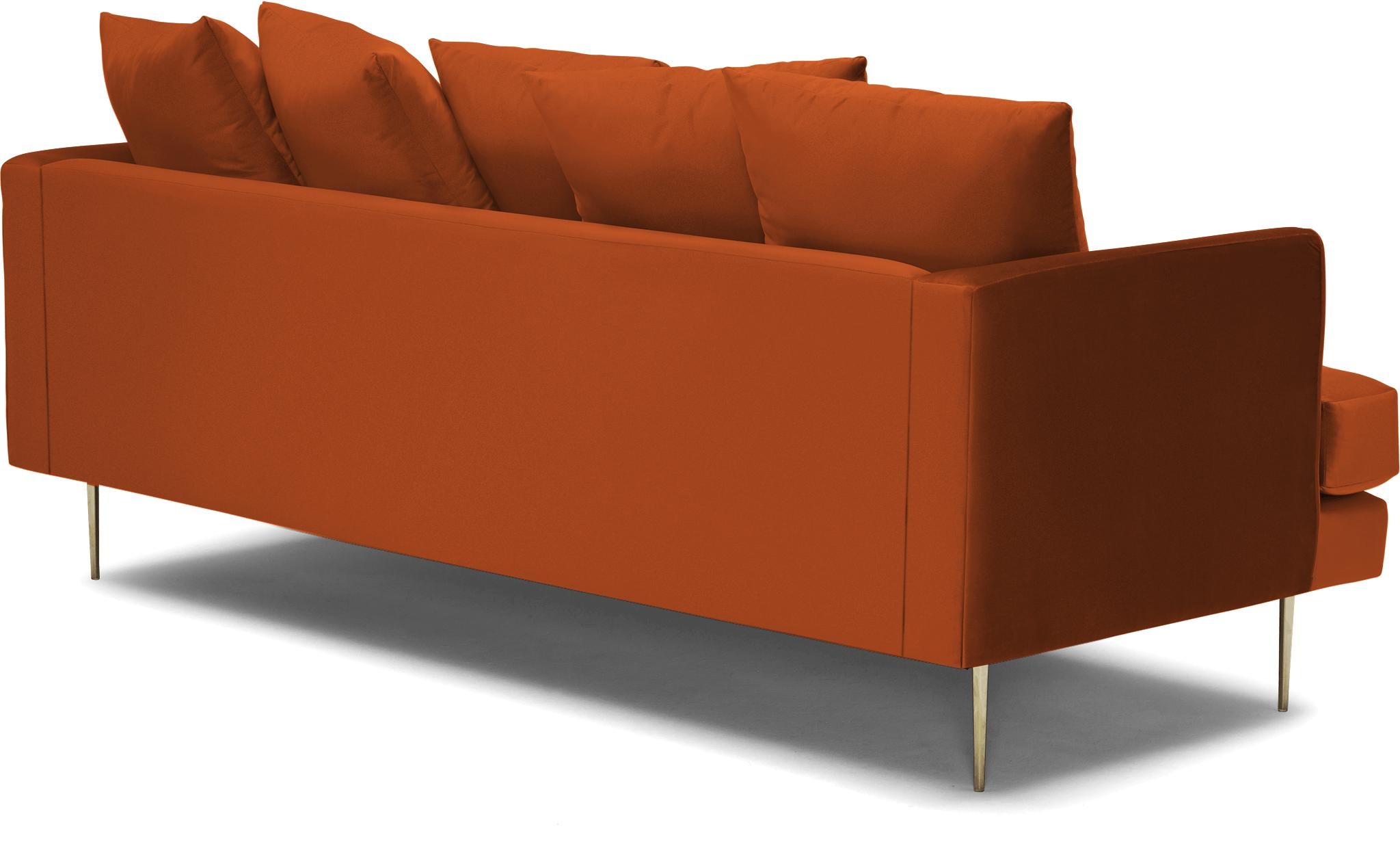 Orange Aime Mid Century Modern Sofa - Vibe Sunkist - Image 3