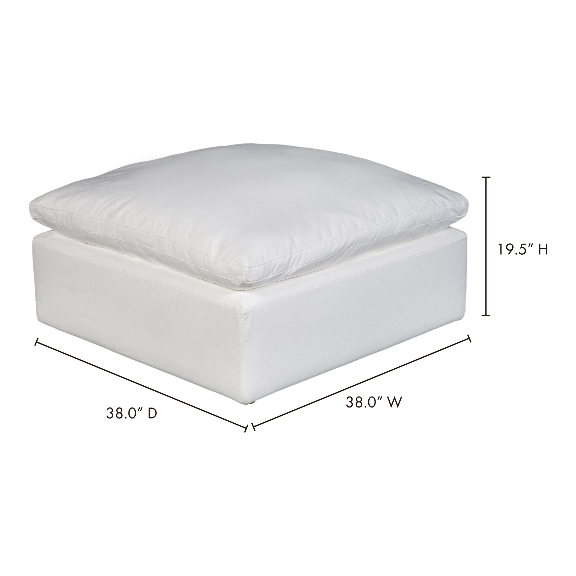 Terra Condo Ottoman Cream White - Image 8