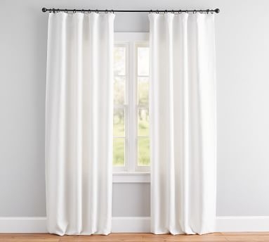 Belgian Linen Curtain Made with Libeco(TM) Linen, Unlined, 50 x 84", Chambray - Image 1