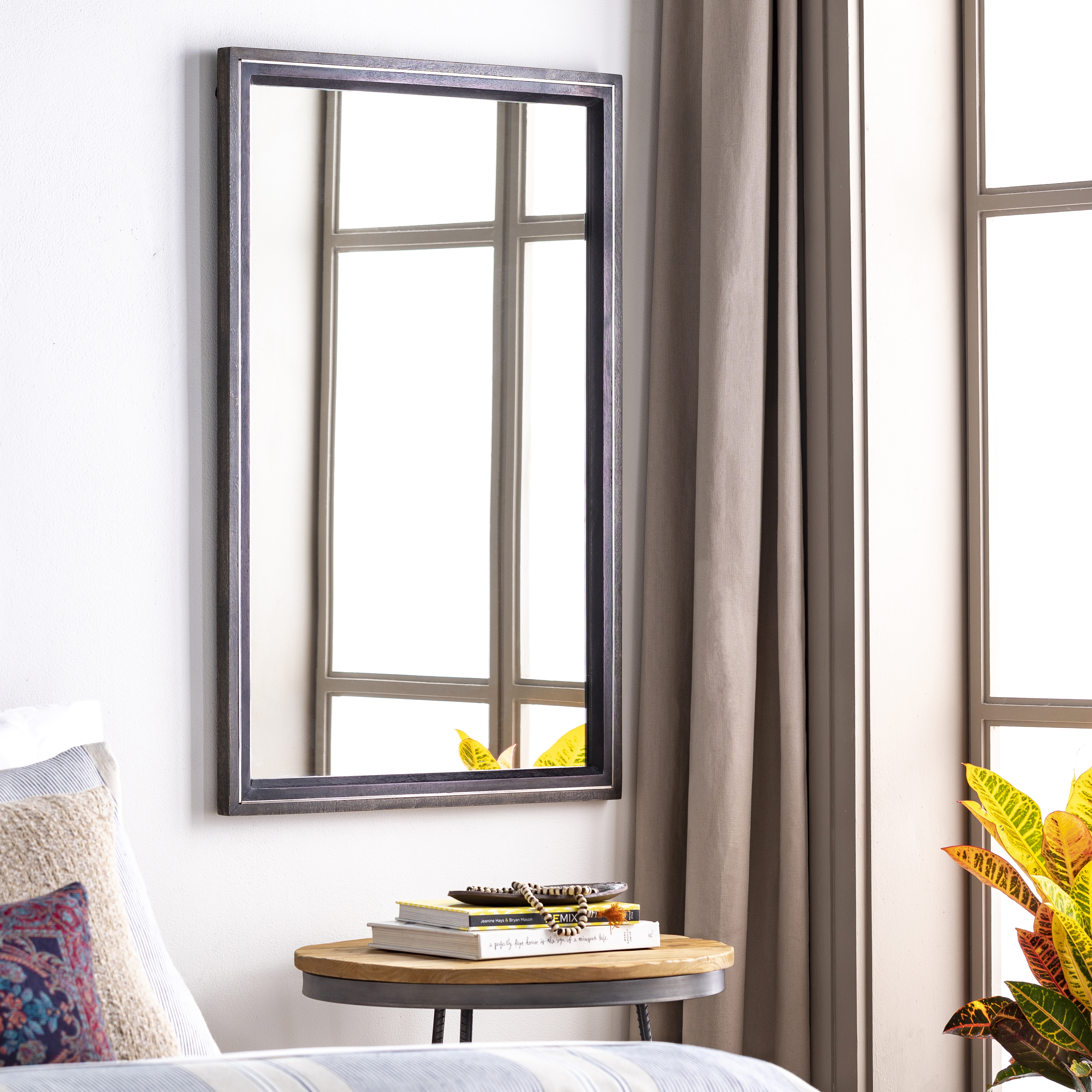 Hanover Gray 38"H x 26"W x 1"D Mirror - Image 1