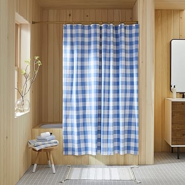 Heather Taylor Home Gingham Shower Curtain, Marigold, 72"x74" - Image 3