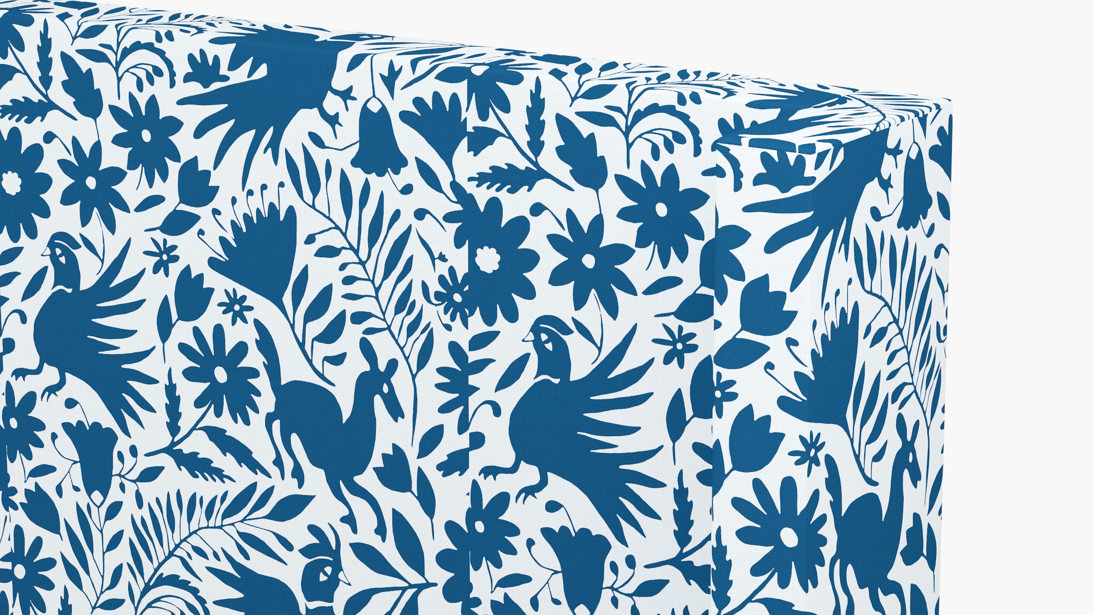 Modern Wingback Headboard, Cerulean Frida, King - Image 4