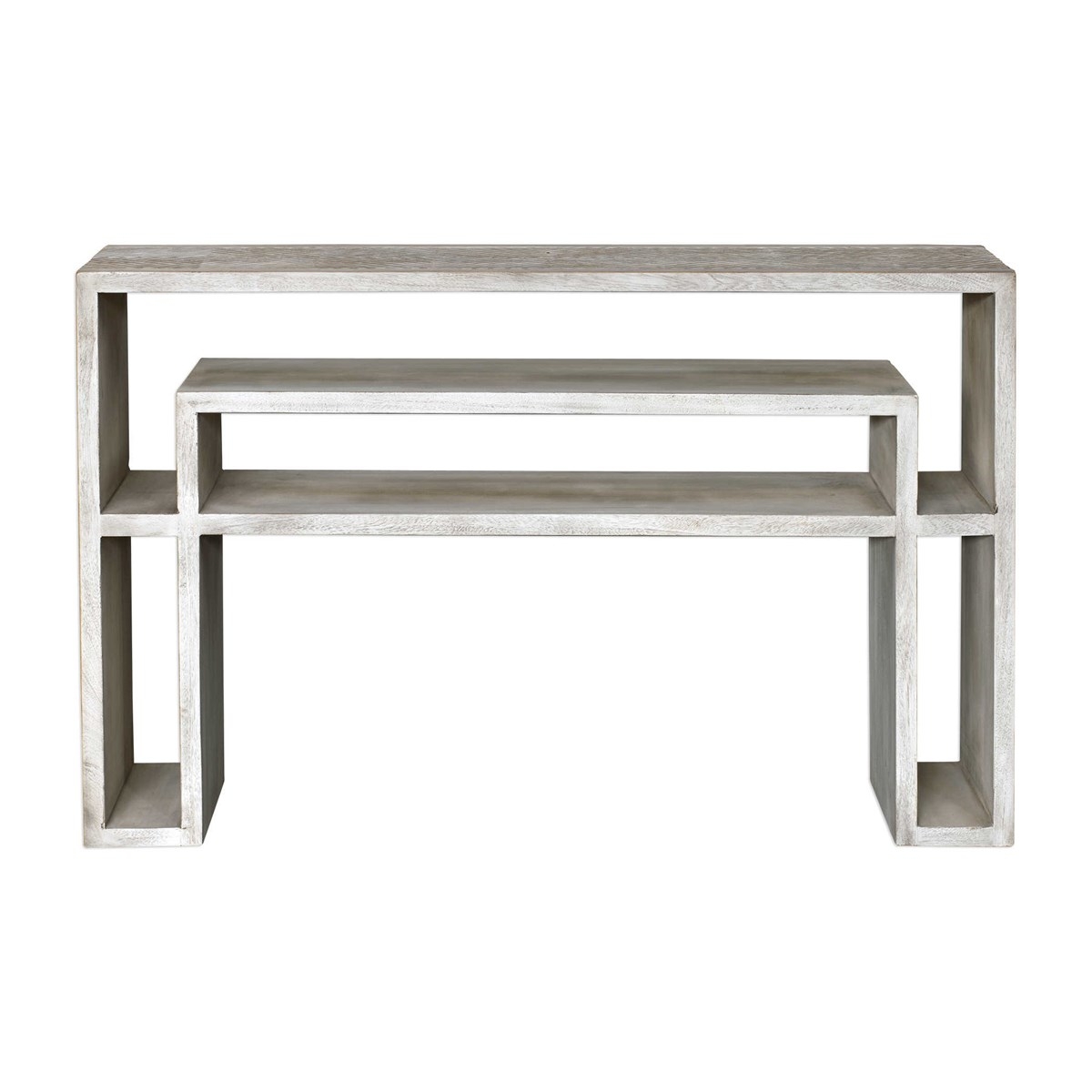 Genara Bone White Carved Console Table - Image 0