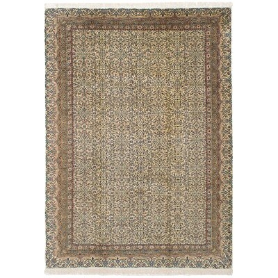 One-of-a-Kind Pine Lake Hand-Knotted Cream 6'7" x 9'7" Wool Area Rug - Image 0