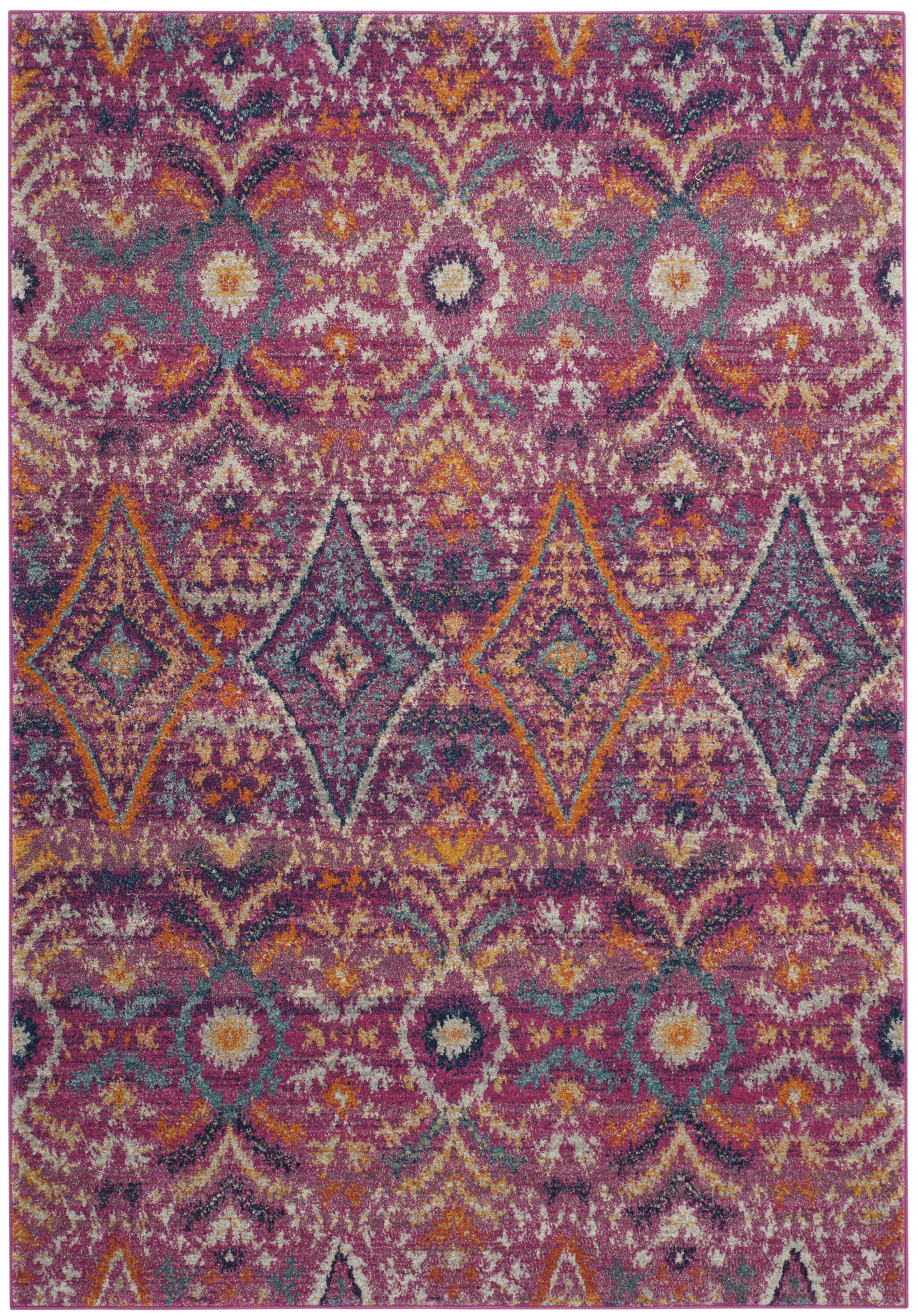 Arlo Home Woven Area Rug, MAD610M, Fuchsia/Multi,  5' 1" X 7' 6" - Image 0