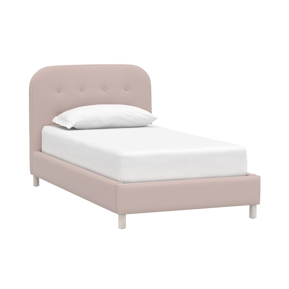 Miller Tufted Platform Upholstered Bed, Twin, Lustre Velvet Dusty Blush - Image 0