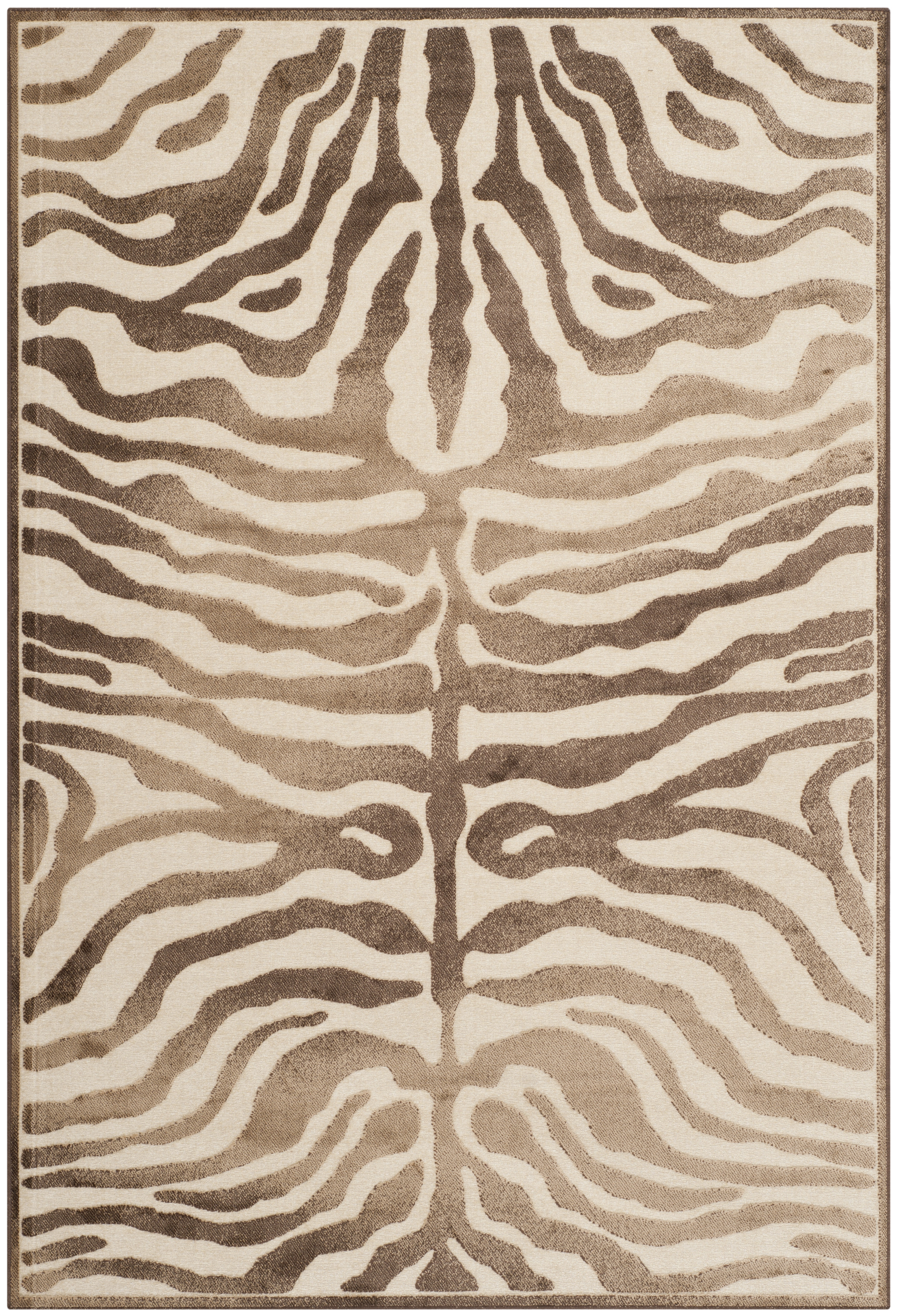 Arlo Home Woven Area Rug, PAR83-304, Cream/Brown,  8' X 11' 2" - Image 0