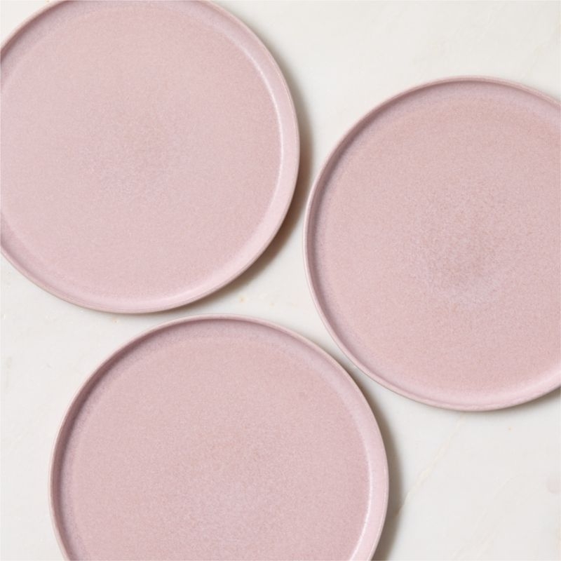 Drift Lilac Salad Plates with Reactive Glaze Set of 6 - Image 3