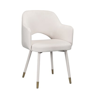 Applewood Accent Chair, White Velvet & Gold - Image 0