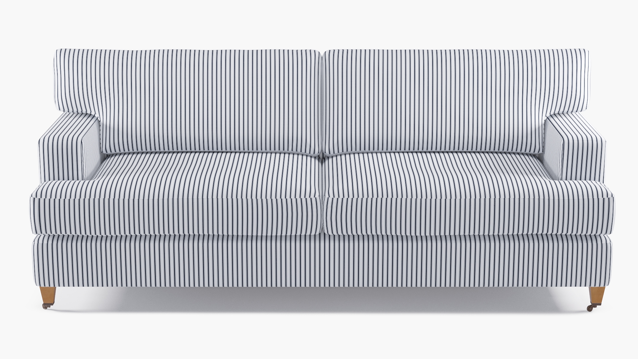 Classic Sofa, Navy Classic Ticking Stripe, Oak - Image 0