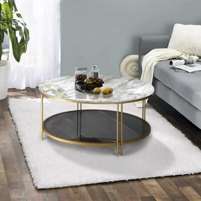 4 Legs Coffee Table with Storage - Image 1