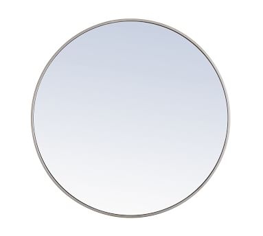 Moritz Round Mirror, Silver, 36'' - Image 5
