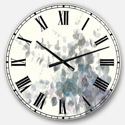 Watercolor Flower II Metal Wall Clock - Image 0