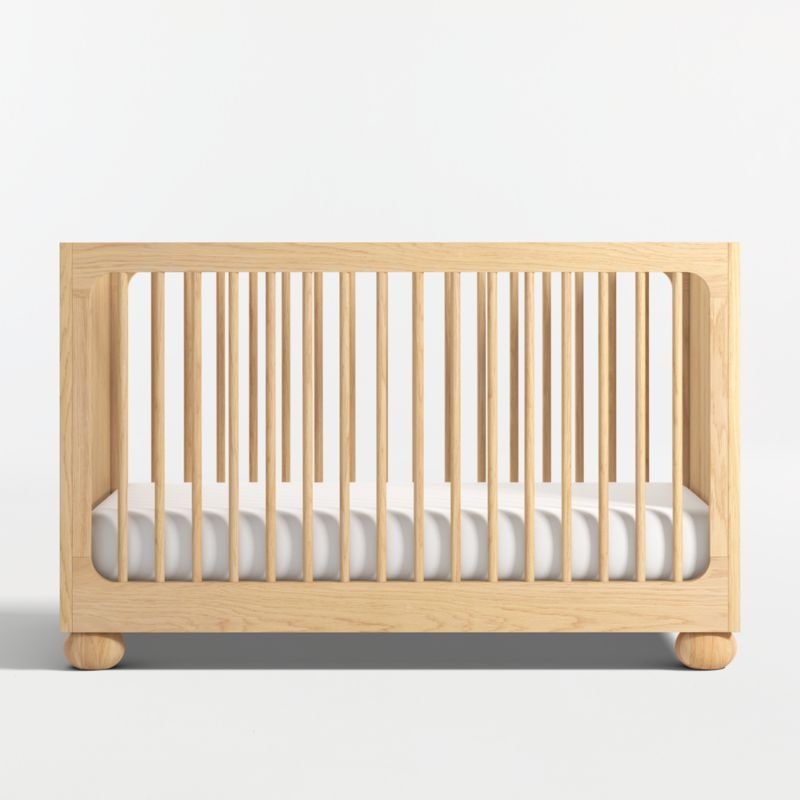 Emery Natural Oak Wood Convertible Crib - Image 1