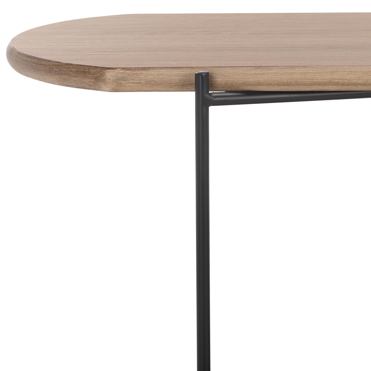 Marlee Console Table - Light Grey Oak / Black - Safavieh - Image 2