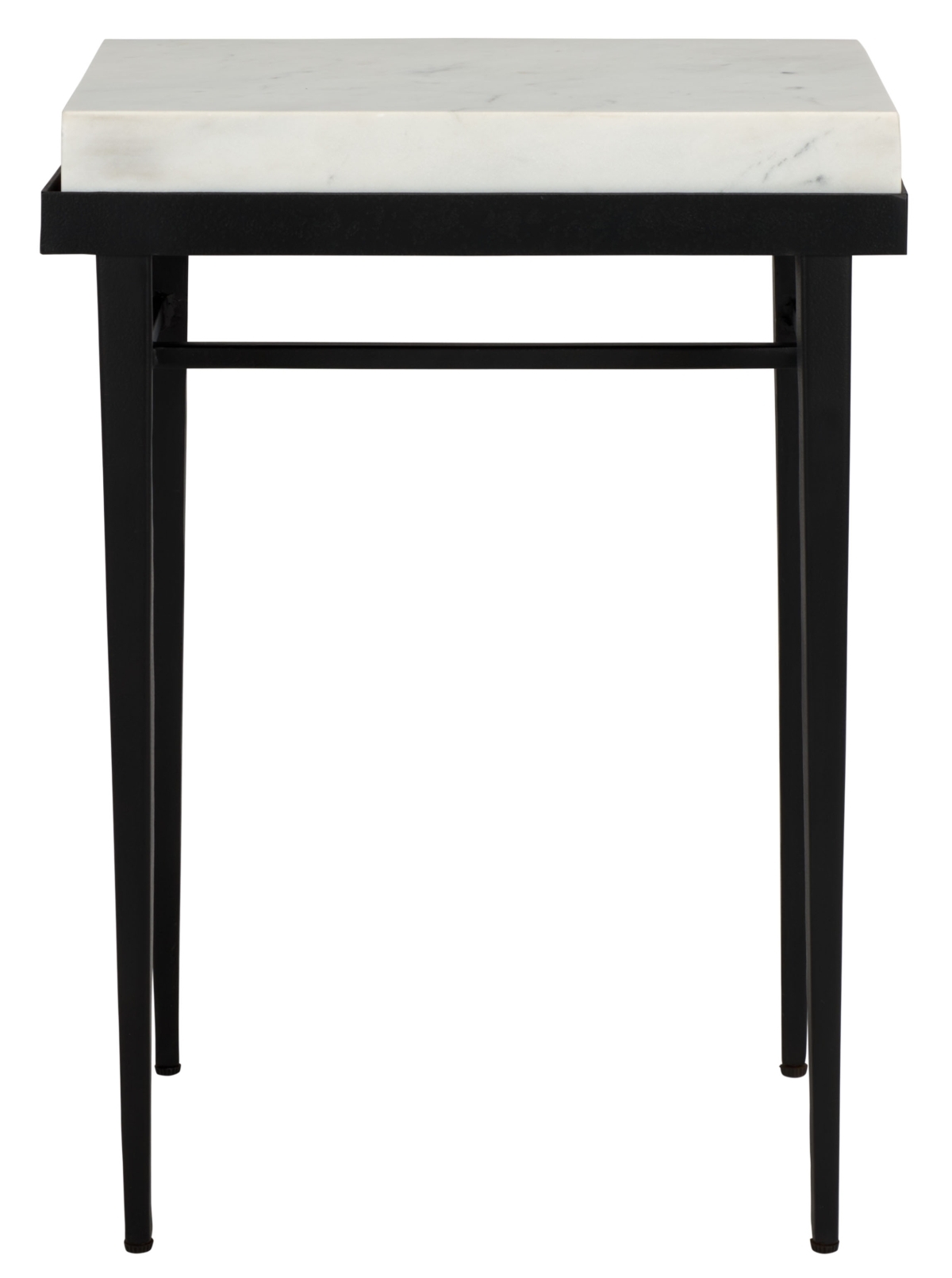 Eldin Marble Side Table - Cream / Black - Safavieh - Image 0