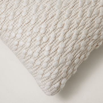 Soft Corded Bobble Pillow Cover, 18"x18", Natural Canvas - Image 2