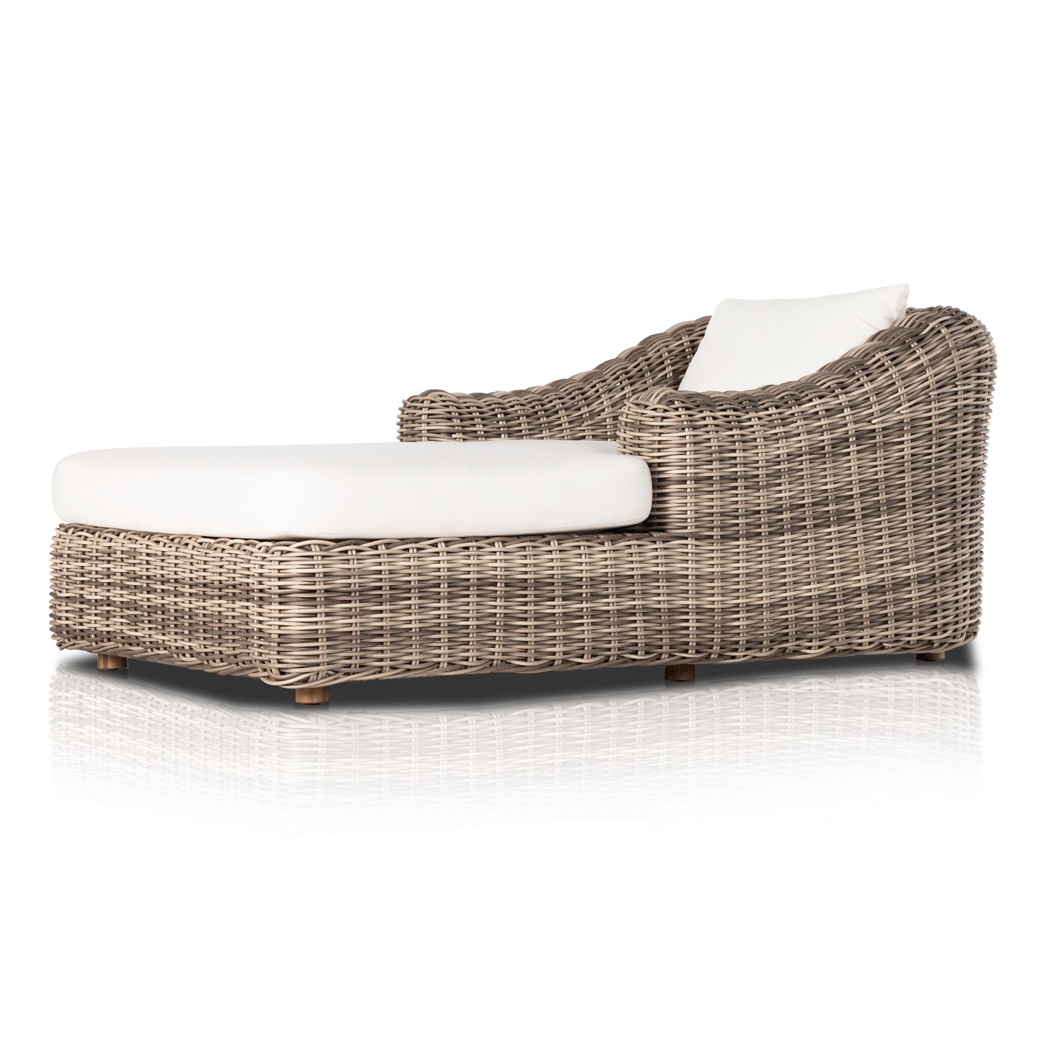 Messina Outdoor Chaise Lounge - Venao Ivory - Image 2
