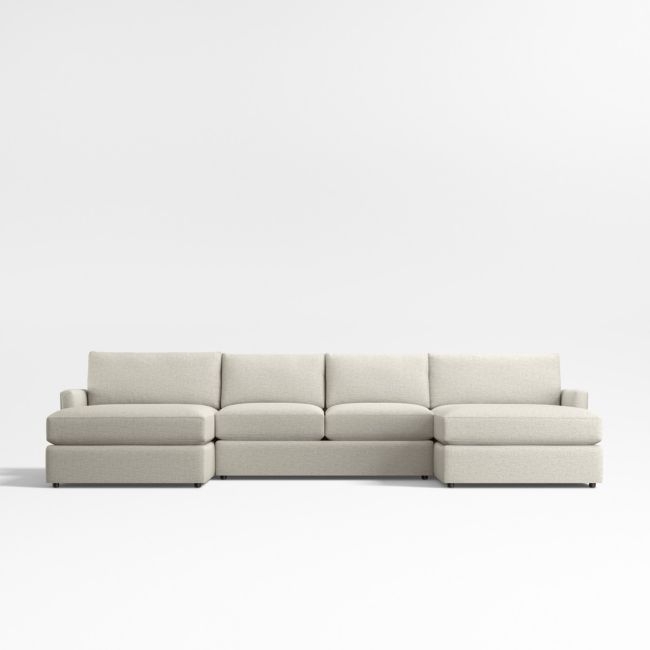 Lounge Classic 3-Piece Double Chaise Sectional Sofa - Image 0